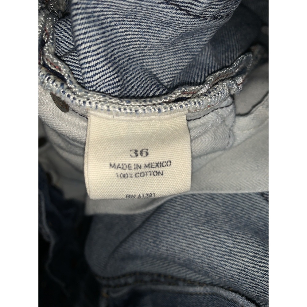 VTG Polo Ralph Lauren Mens 36 Denim Shorts‎ Raw Hem Blue Medium Wash Cut Off - Picture 11 of 14